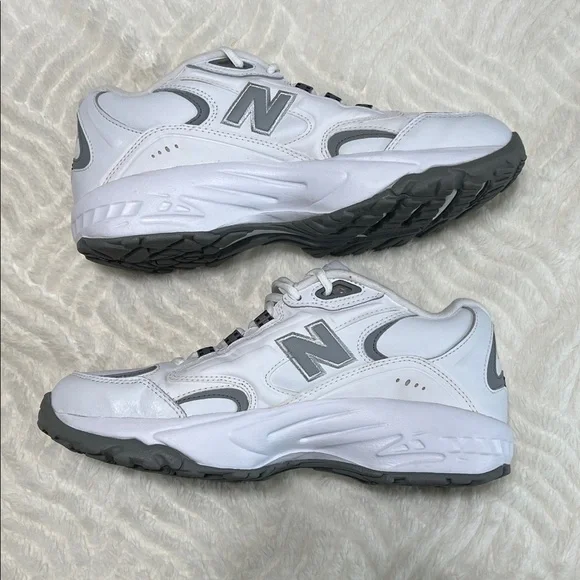 New Balance 336 Men’s Sneakers White Gray Size 9 Leather Running Walking Shoes - Picture 4 of 8